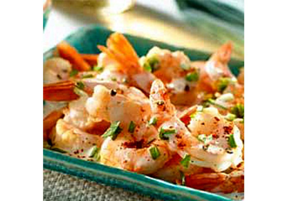 Camarones al tequila y limón