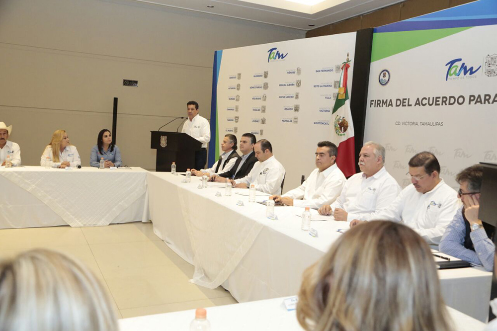 Autoridades de Tamaulipas firman acuerdo de austeridad