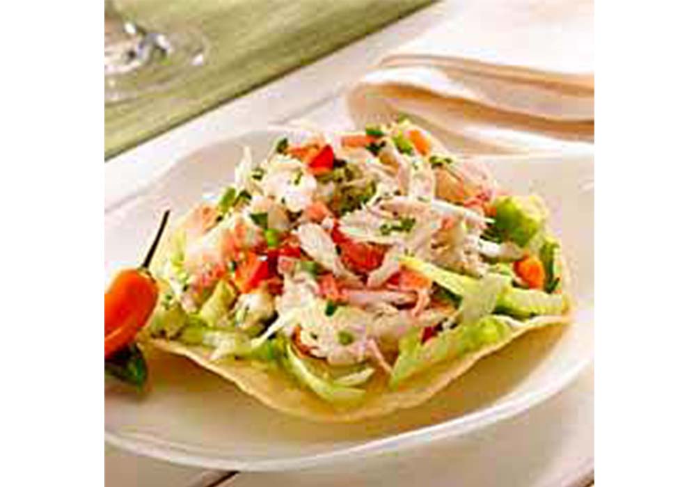 Tostadas con ensalada de cangrejo