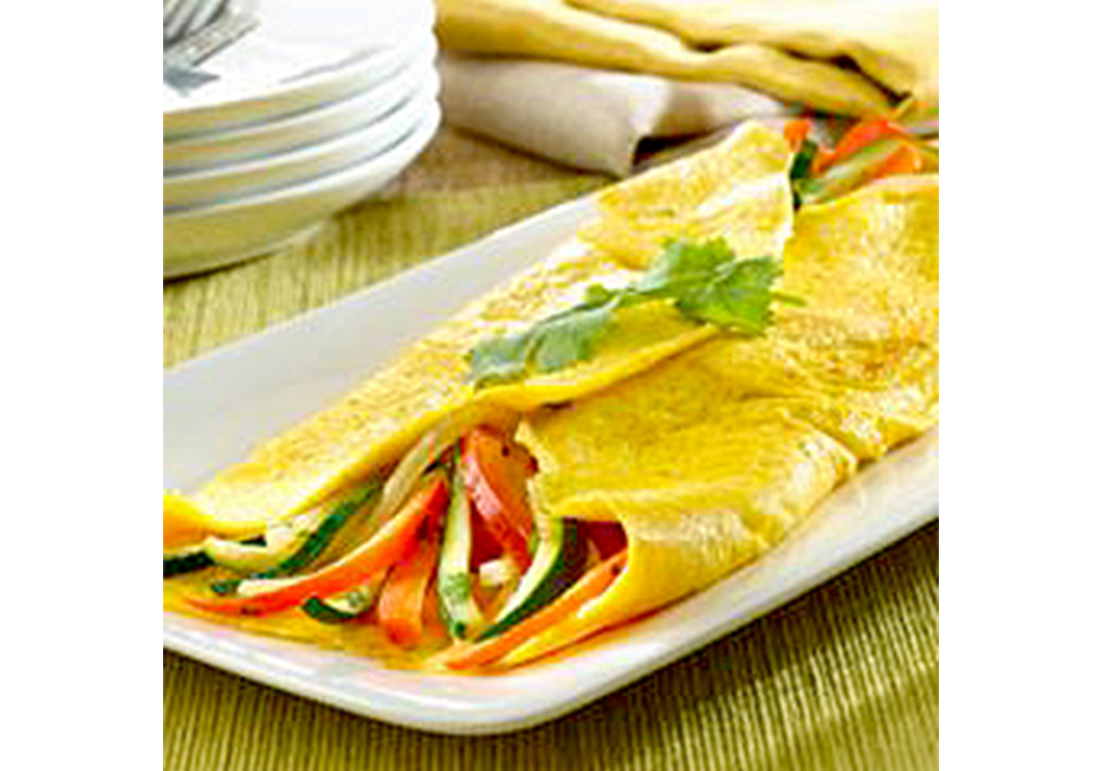 Tortilla de vegetales estilo familiar