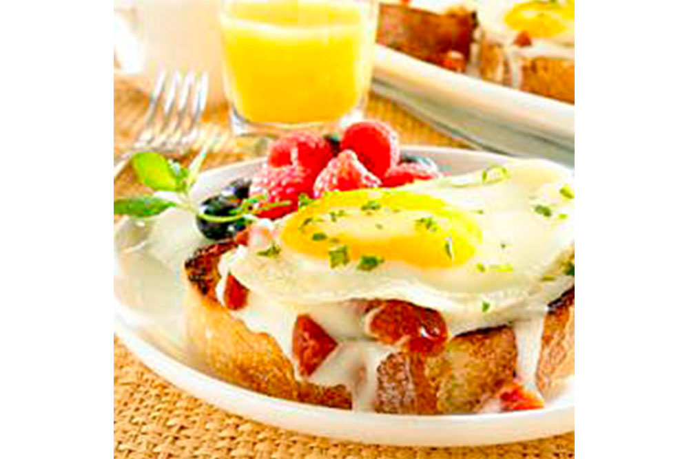 Sandwiches Croque Madam a la Mexicana