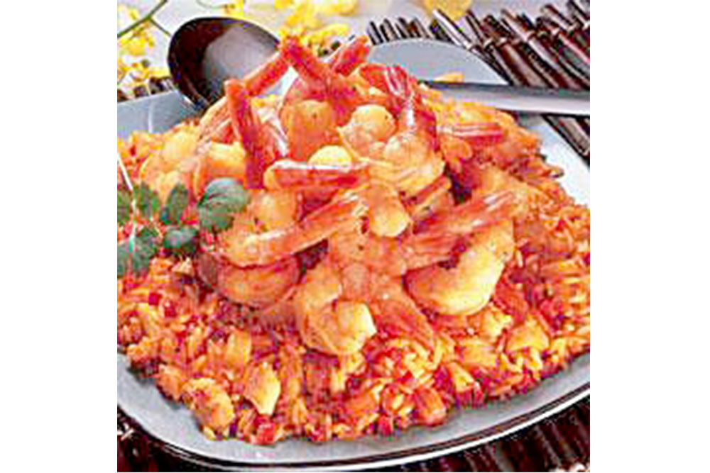 Arroz con Piña y Camarones