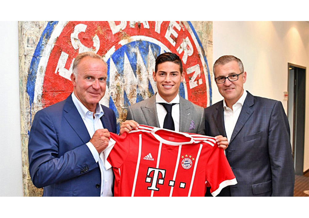 Mediocampista James Rodríguez, feliz en su nueva aventura con Bayern Munich