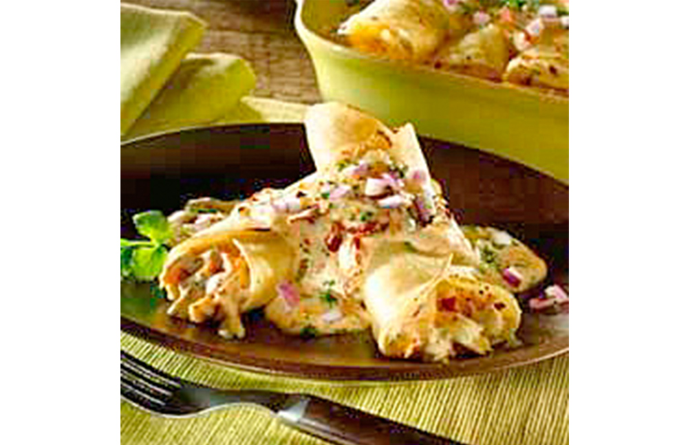 Enchiladas de pollo al chipotle