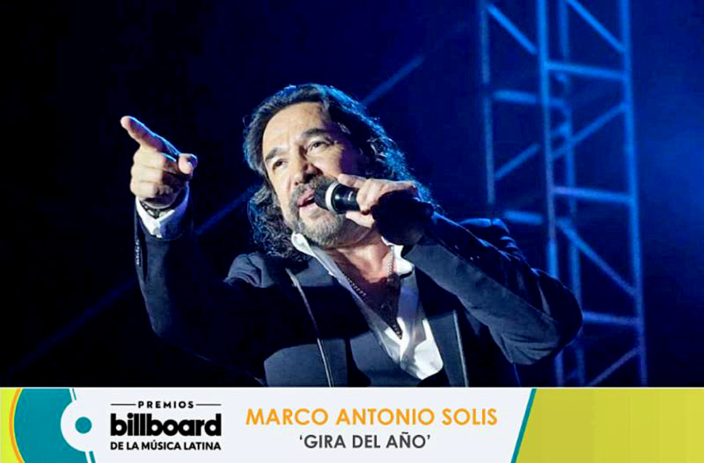 Marco Antonio Solís nominado a ‘Gira del Año’ por ‘Y la historia continúa tour’ a los premios Billboard de la música latina