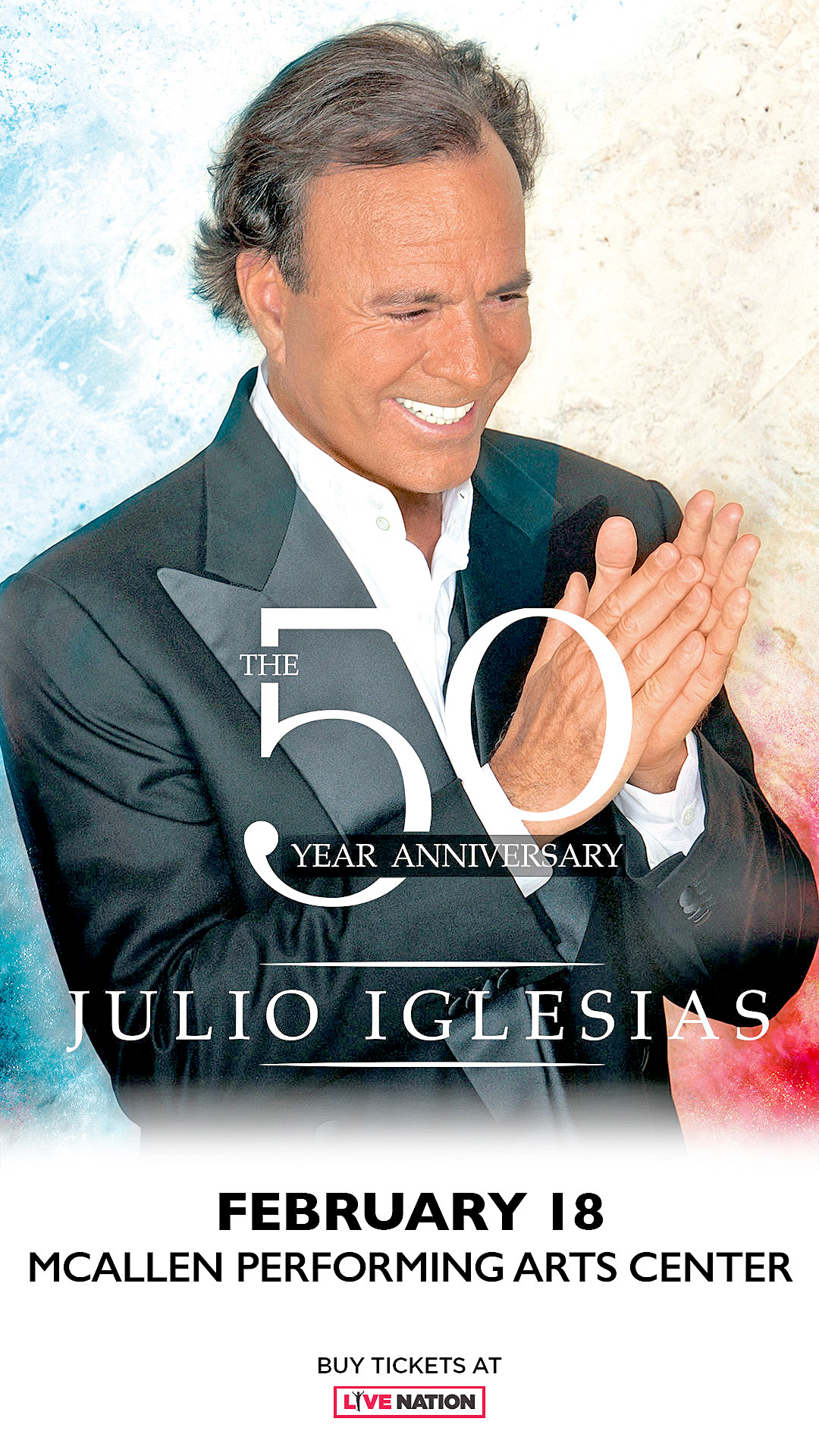 Julio Iglesias celebra con fans del Valle 50 años de carrera