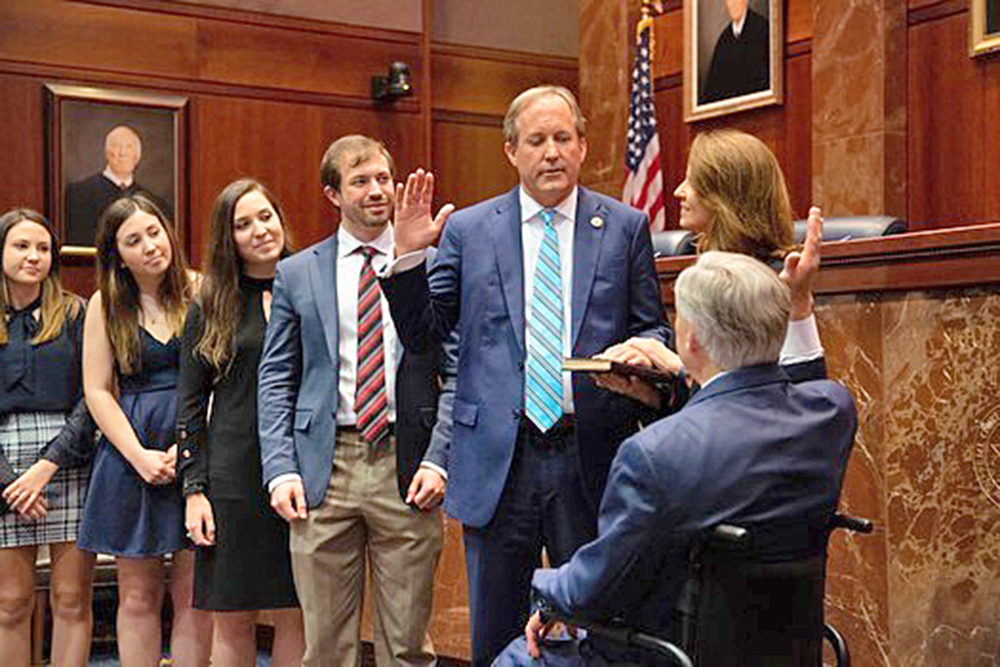 Ken Paxton prestó juramento para un segundo mandato como Procurador de Texas