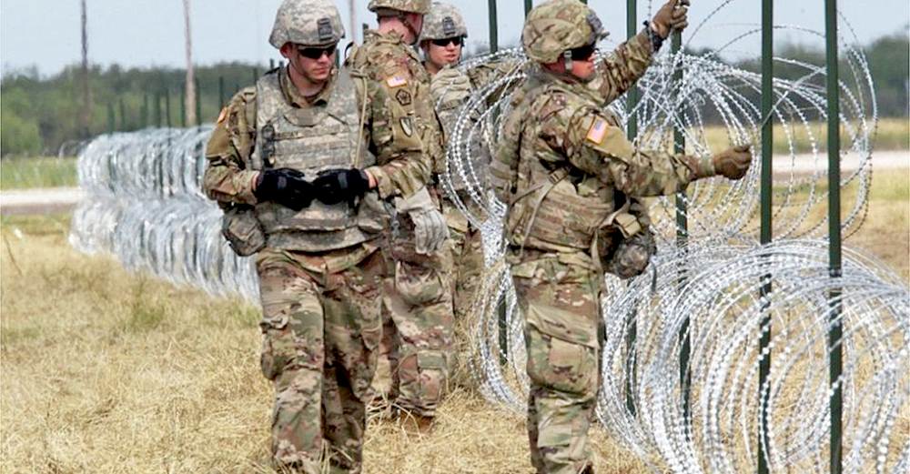 Envían tres mil 750 soldados a frontera para colocar alambre de púas