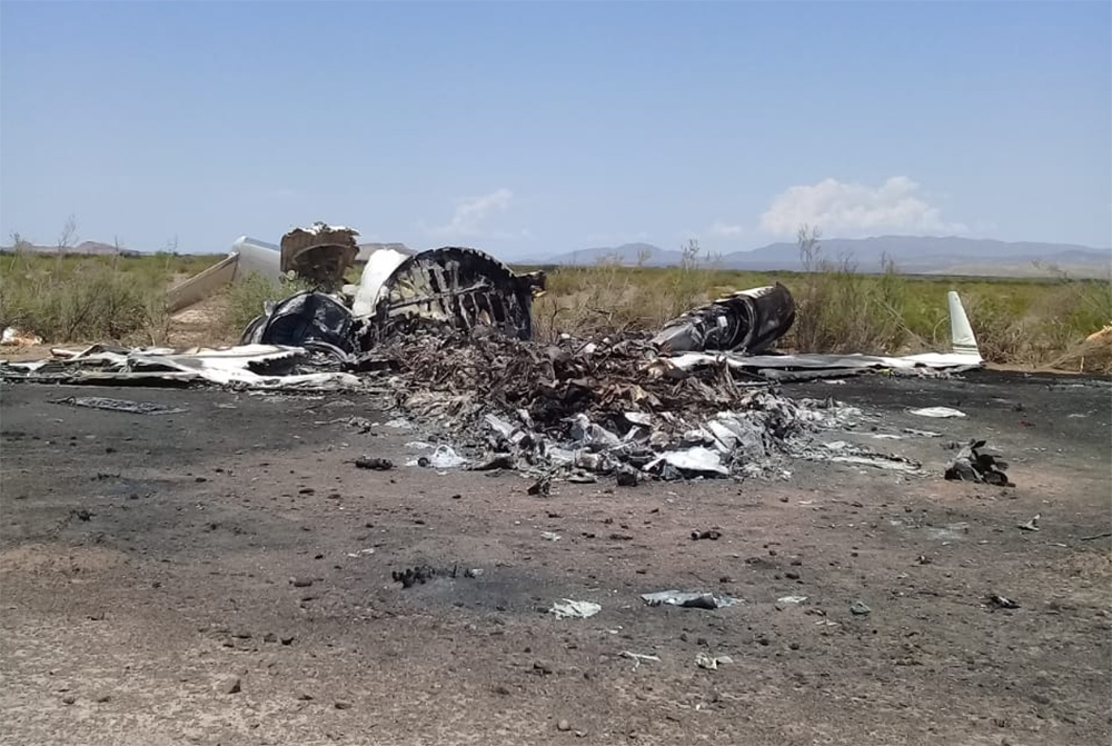 Rescatan restos de víctimas de avión accidentado en Coahuila