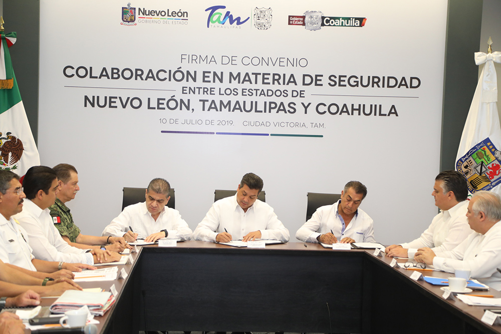 Frente común de  Tamaulipas, Coahuila y NL en materia de Seguridad Pública