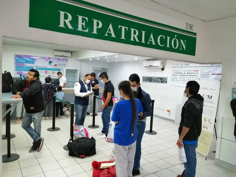 Filtros sanitarios contra COVID-19 en módulos de recepción de repatriados