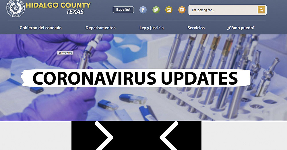 Condado de Hidalgo actualiza sobre COVID-19 en website