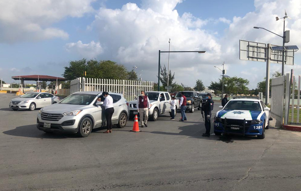 Operativos sanitarios en puentes fronterizos de Reynosa y Río Bravo