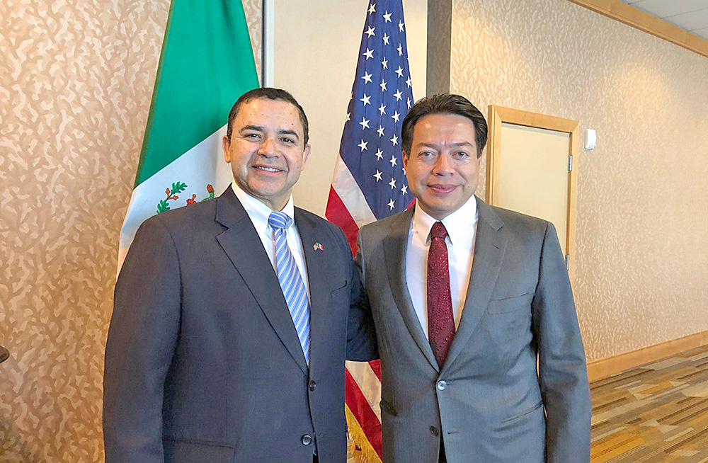 El congresista Cuéllar y el diputado Delgado presidieron reunión con el Grupo Interparlamentario México-E. Unidos