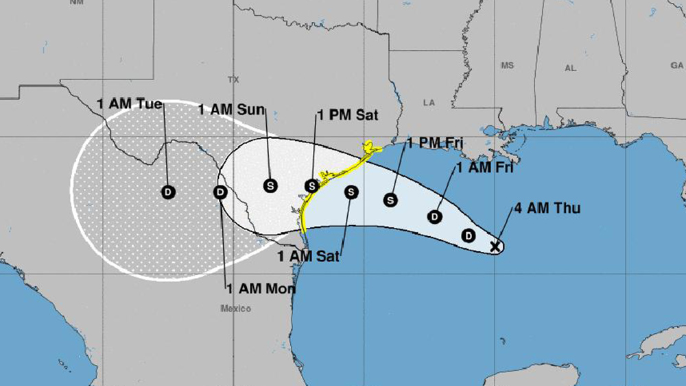Tormenta tropical hacia el Valle de Texas y noreste de México