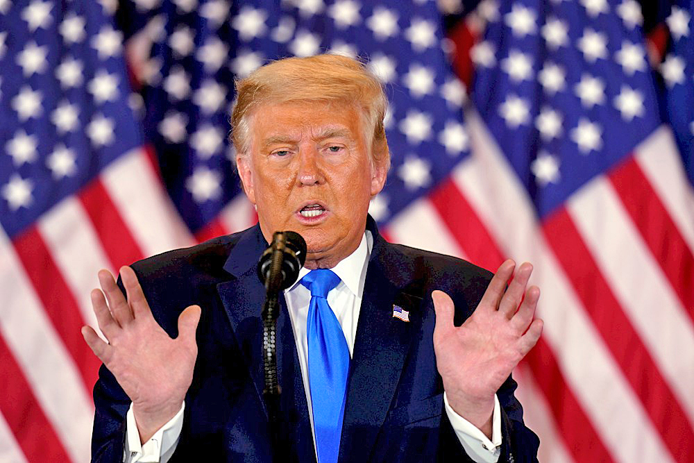 Trump denuncia fraude electoral sin aportar pruebas y exige parar recuento