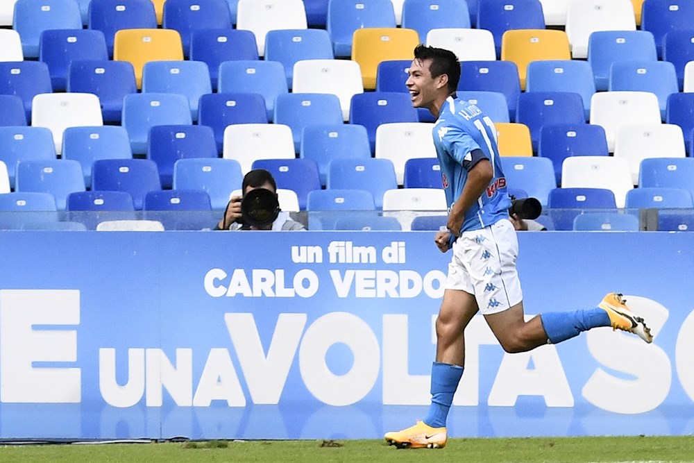 Lozano marca en el 6-0 del Nápoles al Fiorentina