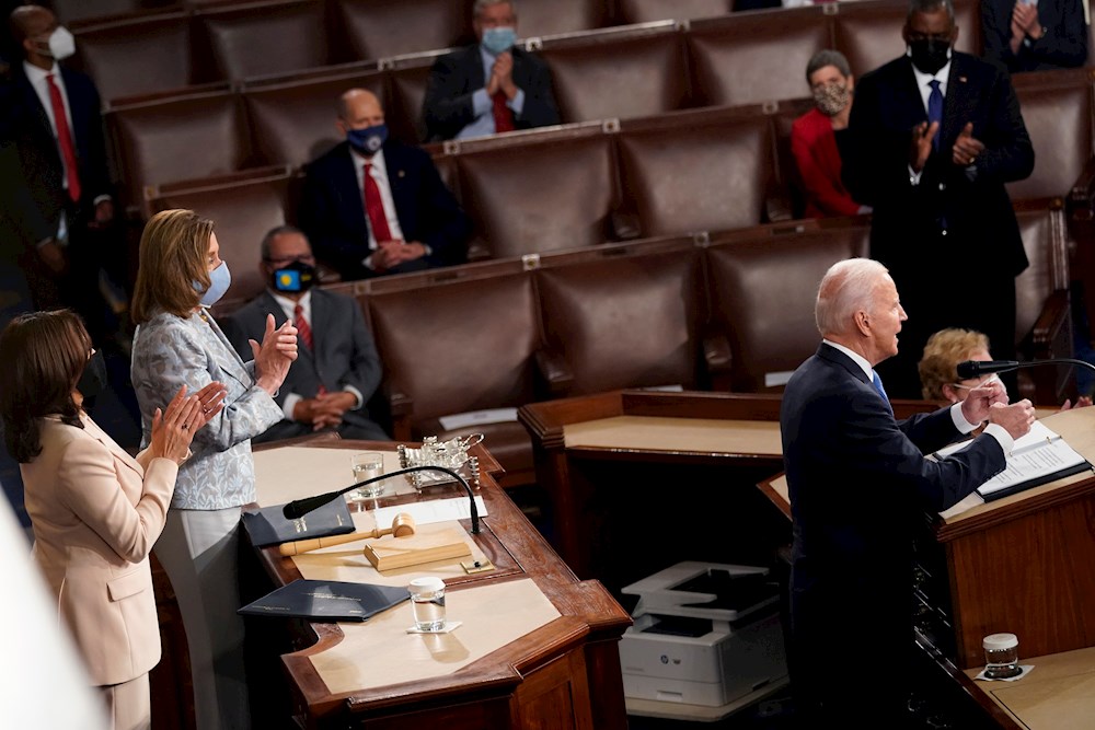 Los cinco rasgos que hacen único el discurso de Biden ante el Congreso