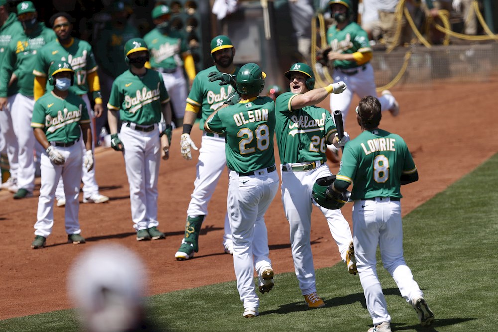 12-6. Olson pega jonrón y sencillo con Atléticos y siguen líderes