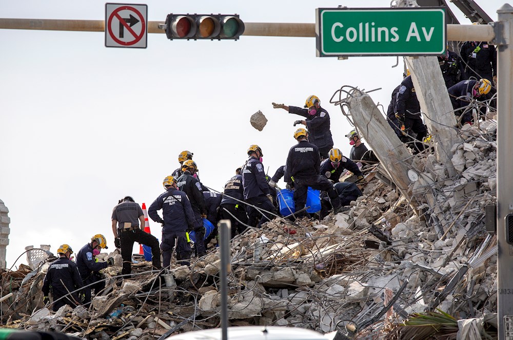 La cifra de muertos por el derrumbe de edificio de Miami aumenta a 78