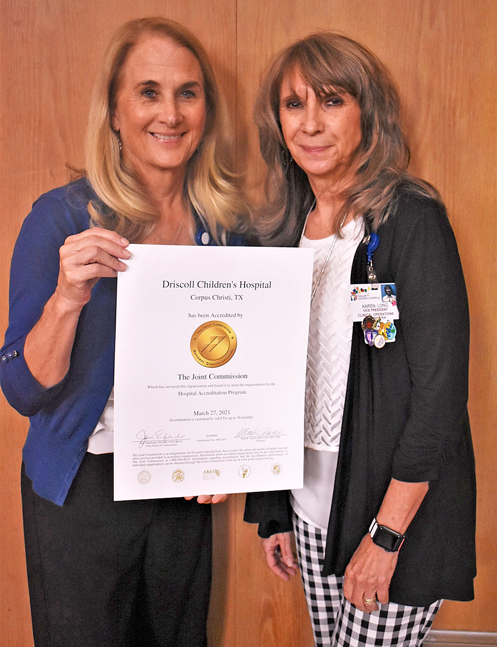 Hospital de Niños Driscoll obtiene Sello de Oro de Aprobación  