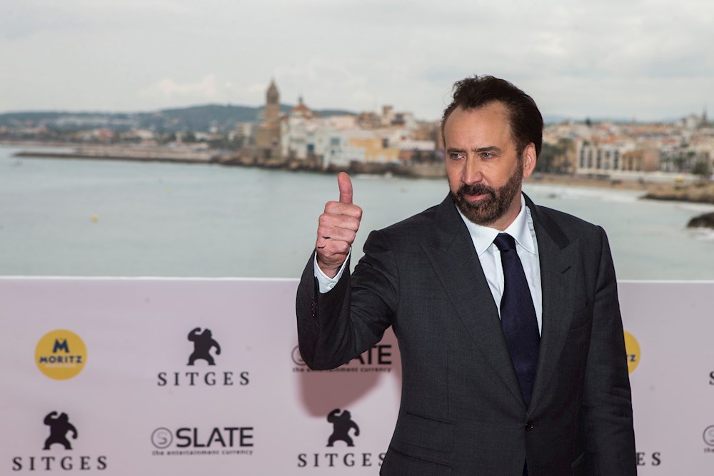 Nicolas Cage interpretando a Nicolas Cage, el as de Lionsgate para CinemaCon