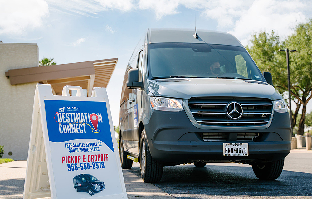 Aeropuerto internacional de McAllen ofrece servicio de transporte de cortesía a South Padre Island