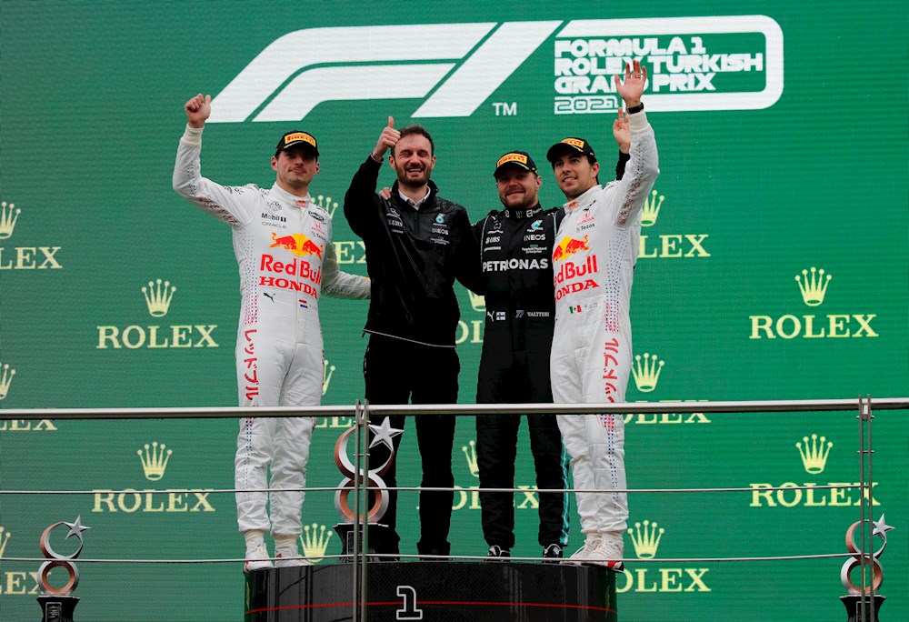 ‘Checo’ firmó su podio número 13, tercero con Red Bull y segundo en Turquía