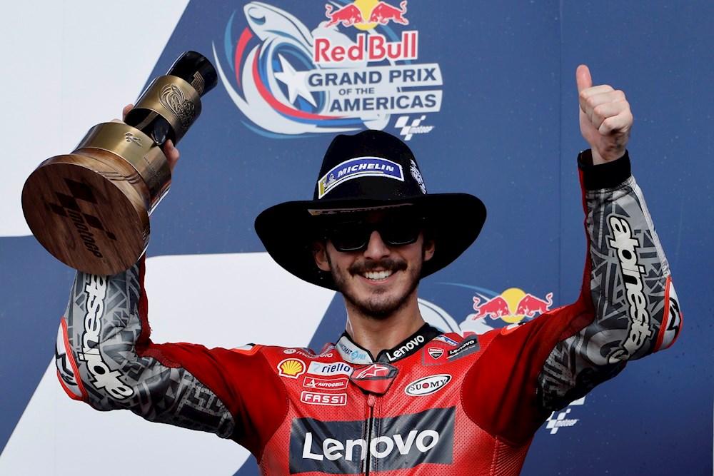 Bagnaia dijo haber tenido problemas al principio de la carrera