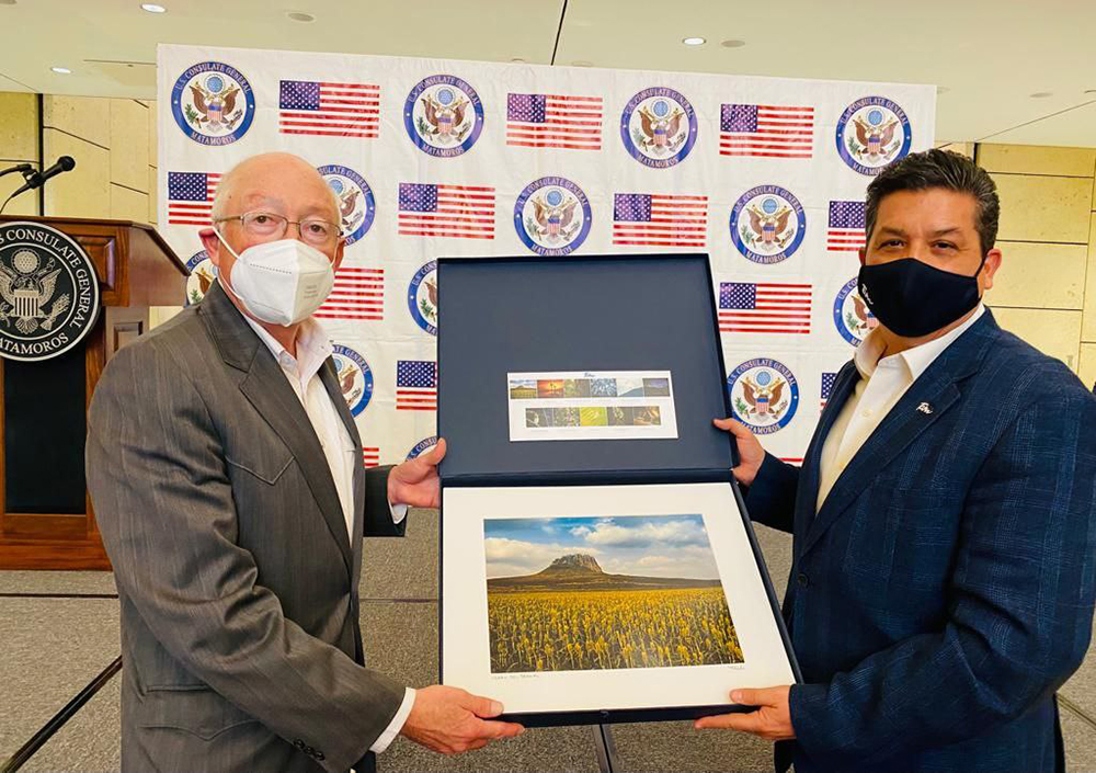 Embajador estadounidense agradece al gobernador tamaulipeco tras reunión de trabajo