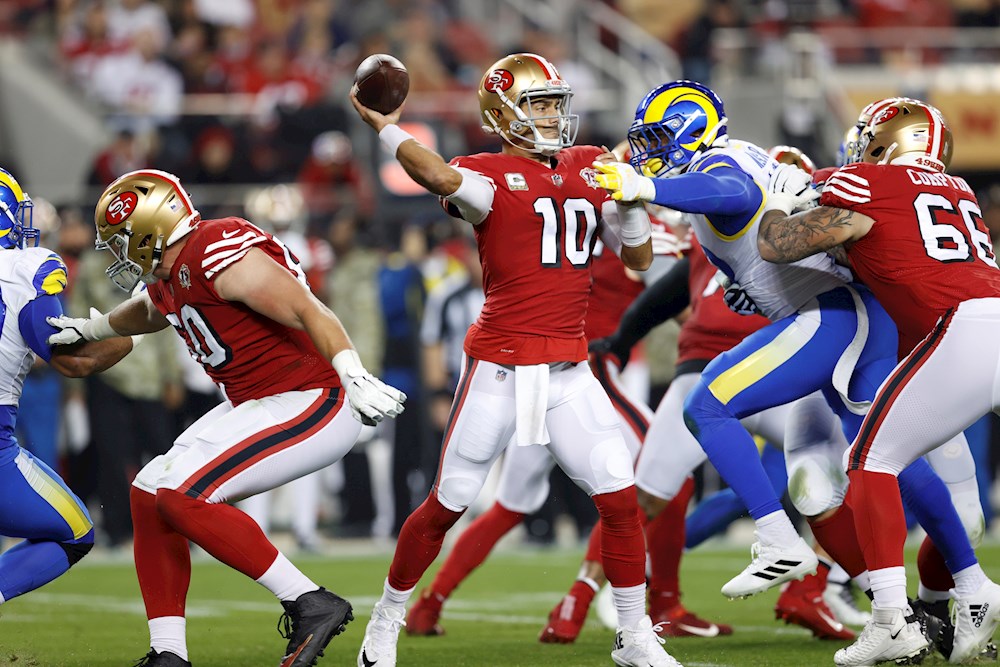 31-10. Garappolo hace la diferencia en la victoria de los 49ers sobre los Rams