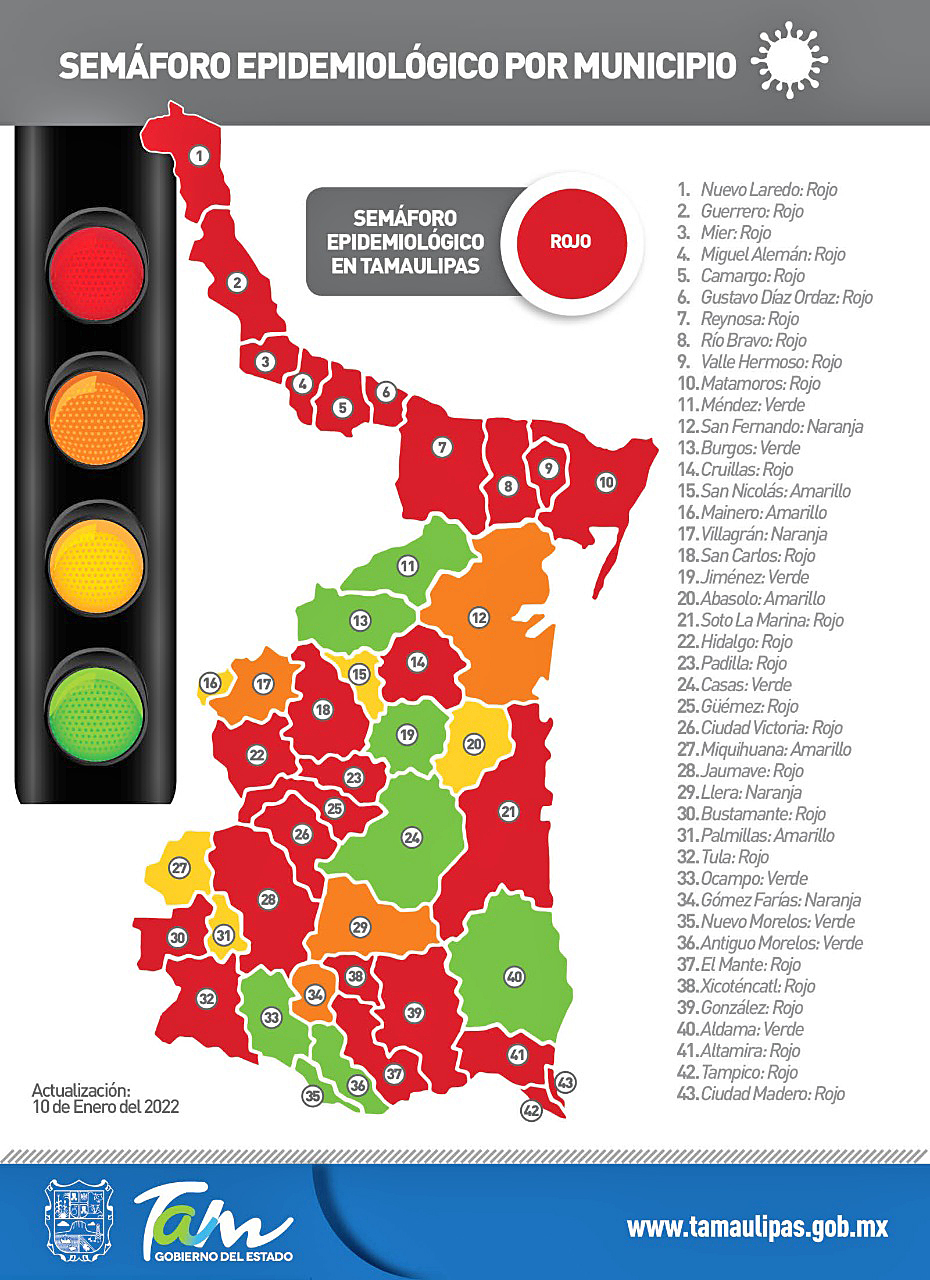 “Semáforo en rojo” en Tamaulipas