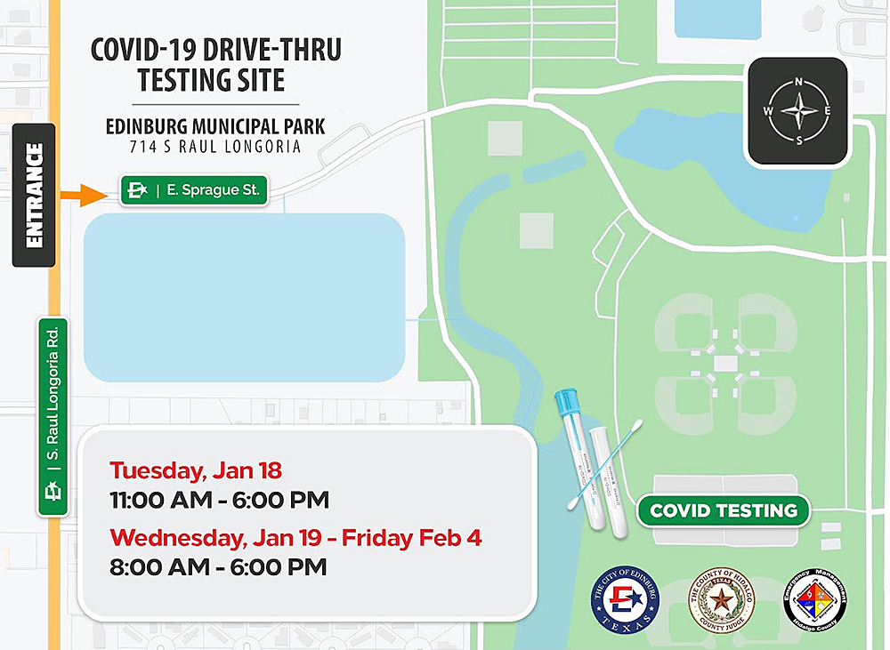 Abren centro de pruebas COVID-19 en Parque de Edinburg