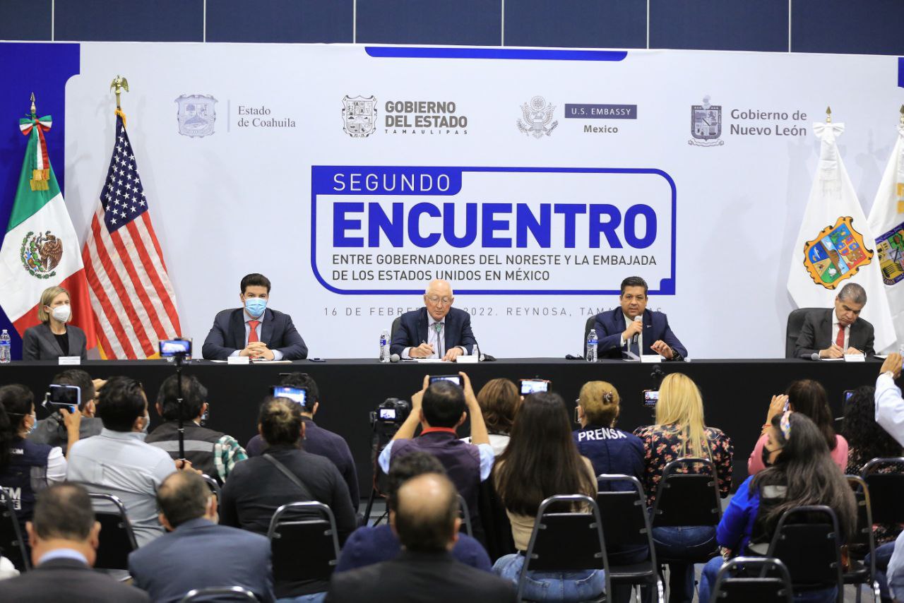 Abordan gobernadores mexicanos con embajador  de E. U. temas prioritarios en Reynosa