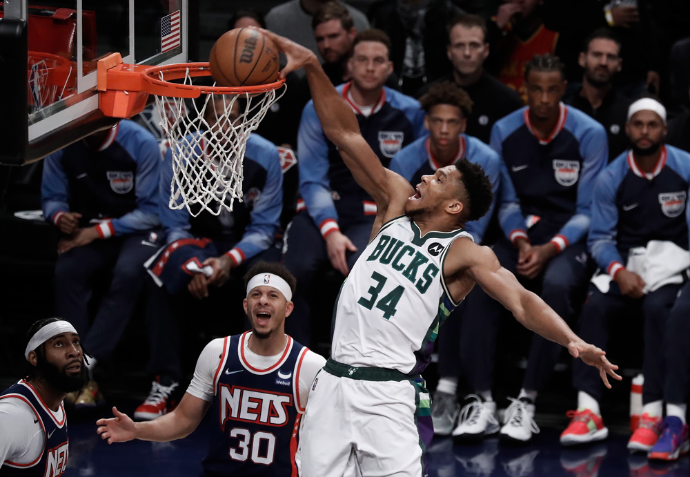 119-120: Un inmenso Antetokounmpo lidera la victoria de infarto de los Bucks sobre los Nets