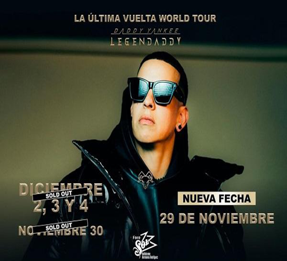Daddy Yankee va con todo: anuncia quinto concierto en el Foro Sol