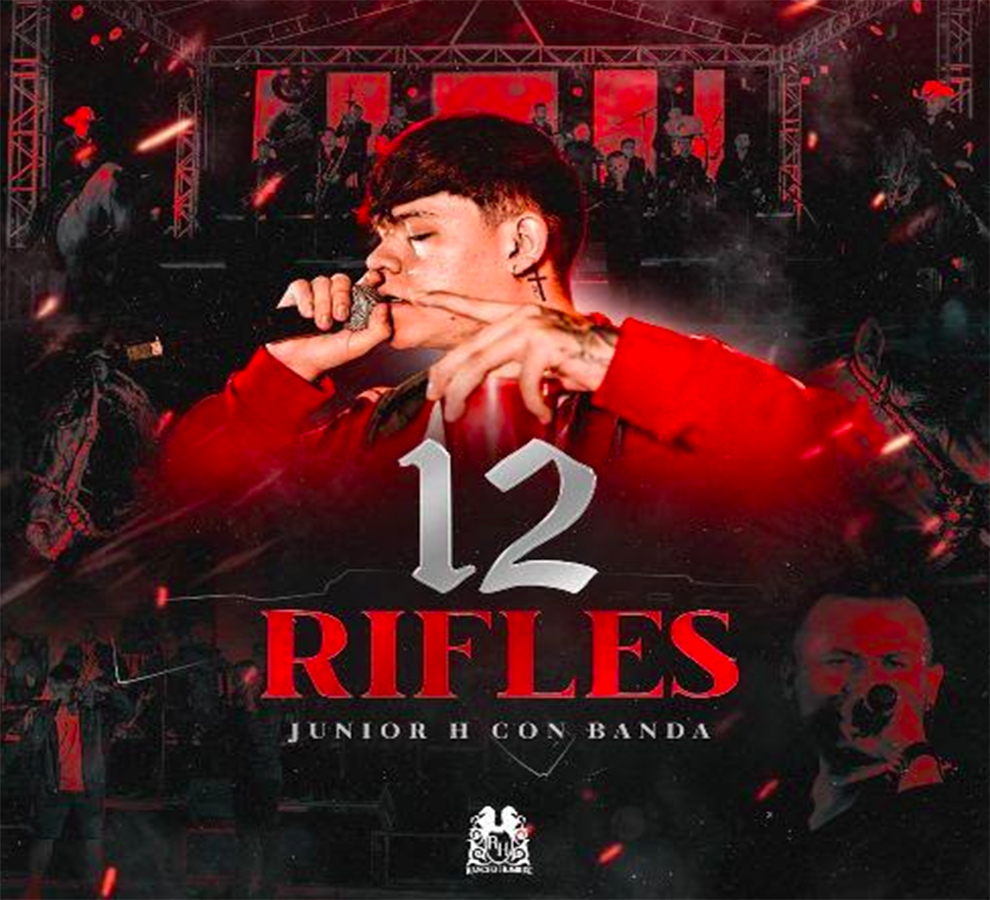 Junior H presenta 16 músicos en tarima para su nuevo tema “12 rifles”