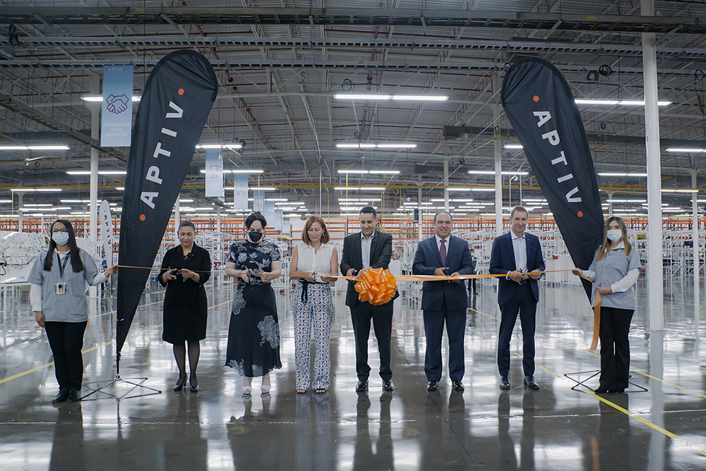 La empresa internaiocional Aptiv inaugura su sexta planta en Tamaulipas