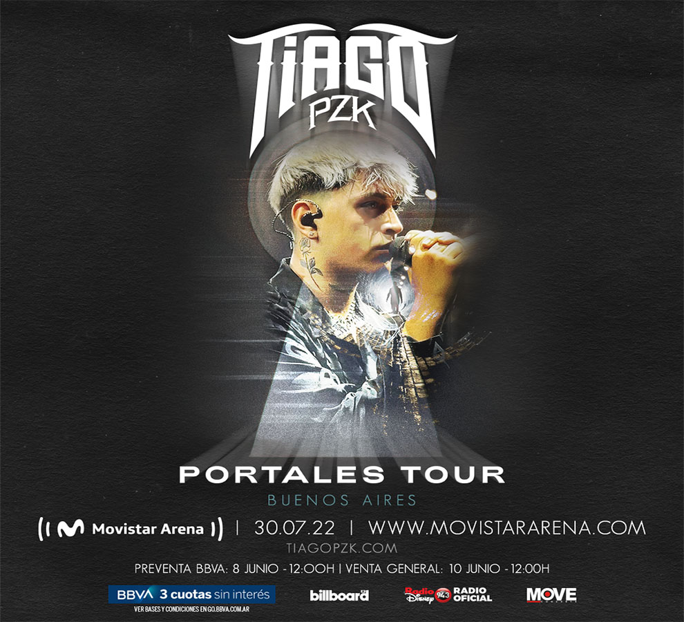 Reminder: TIAGO PZK ANUNCIA PORTALES TOUR 2022