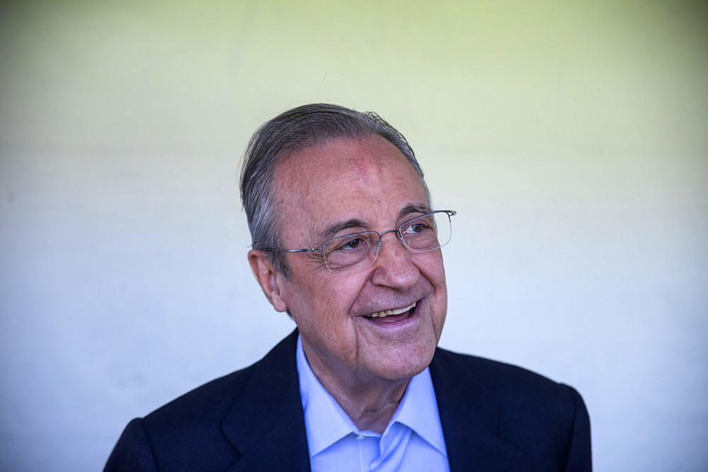 Florentino Pérez visita a los jugadores del Real Madrid en Los Ángeles