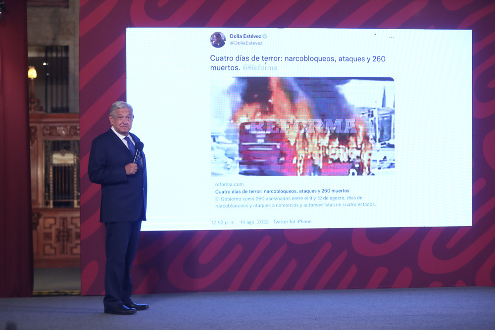 López Obrador afirma que se “exageran” los hechos de violencia en México