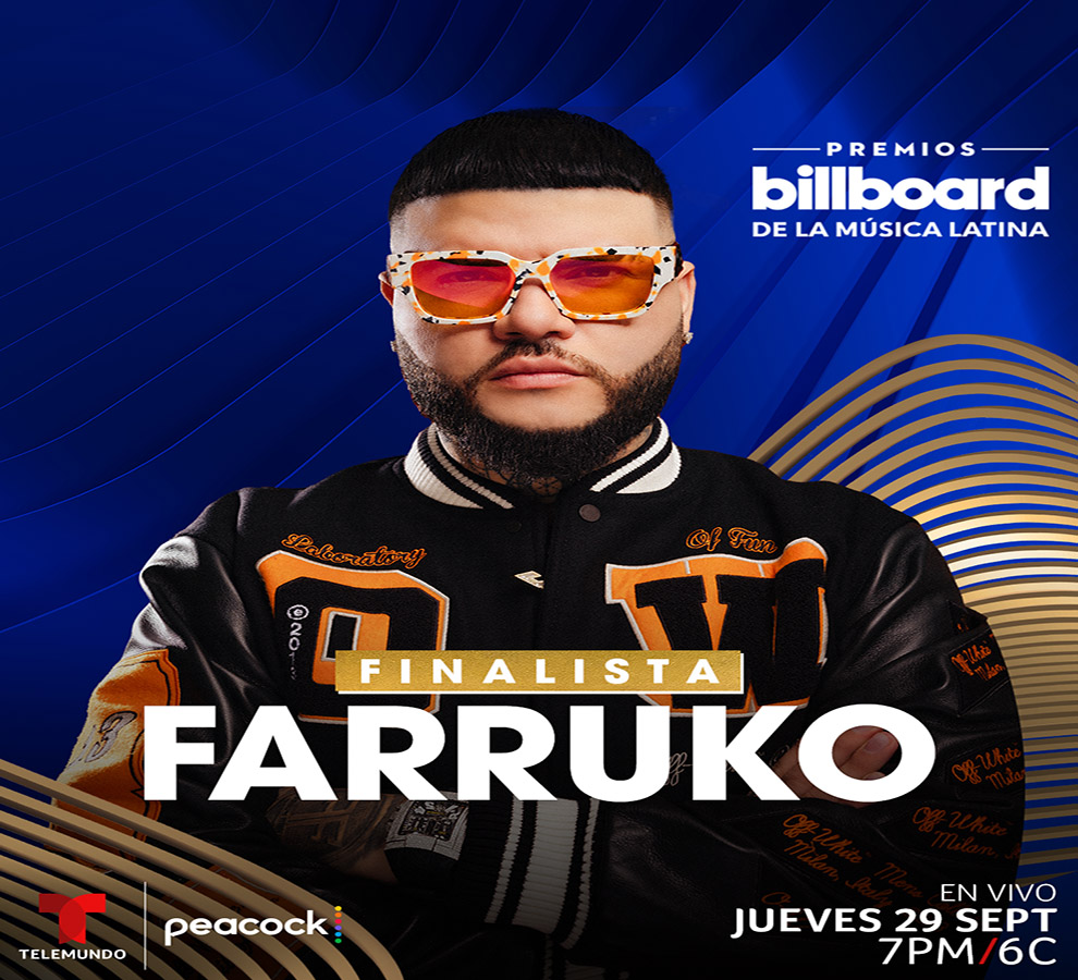 FARRUKO ENCABEZA LOS PREMIOS BILLBOARD 2022 CON 11 NOMINACIONES