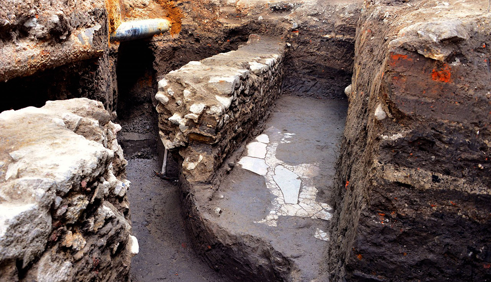 Muro hallado en Ciudad de México pertenece a barda entre siglos XVII y XVIII