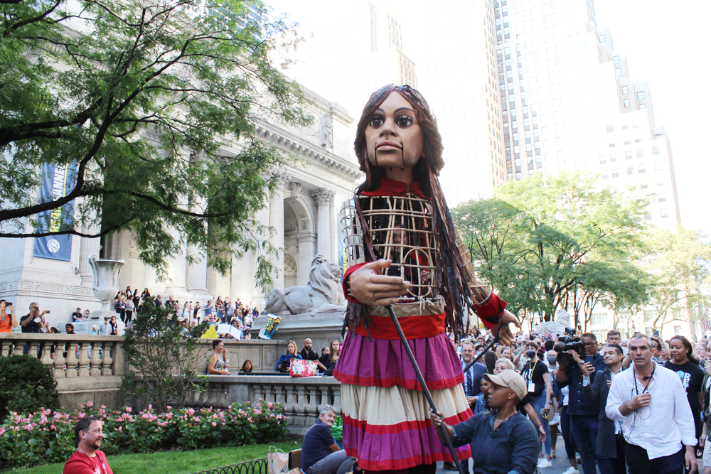 La Pequeña Amal llega a Nueva York para concienciar sobre la inmigración