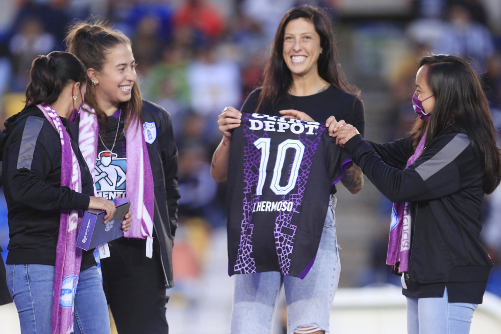 La española Jenni Hermoso convierte su primer gol en el fútbol mexicano