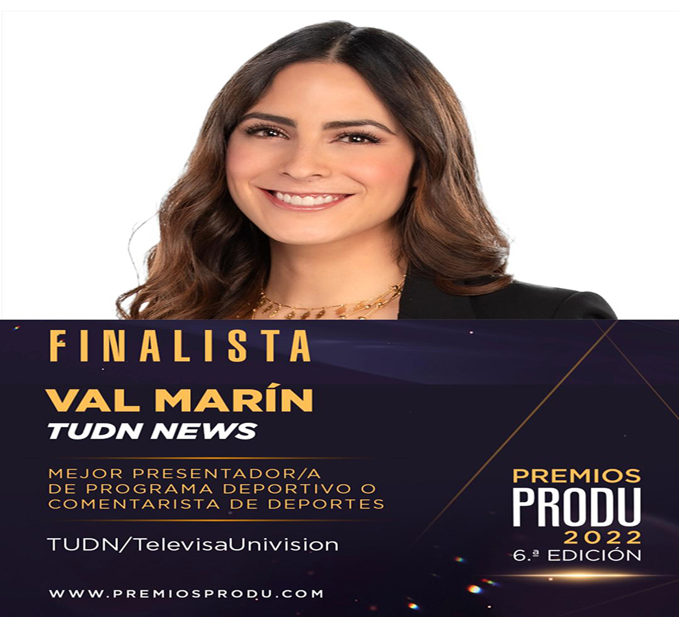  Valeria Marín recibe nominación en los Premios PRODU 2022