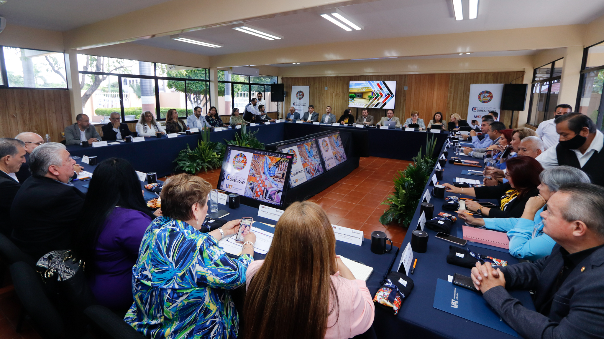 Rector de la UAT preside en la Preparatoria Mante reunión de Colegio de Directores
