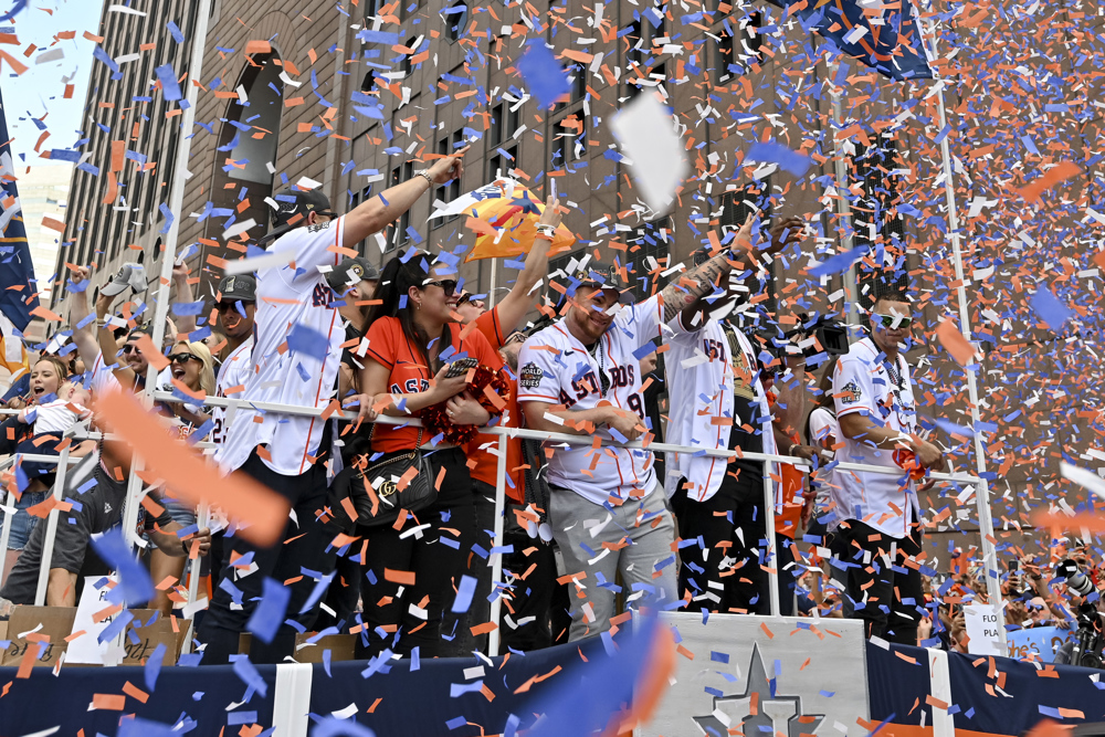 Los Astros celebran en grande su título de campeones de la Serie Mundial
