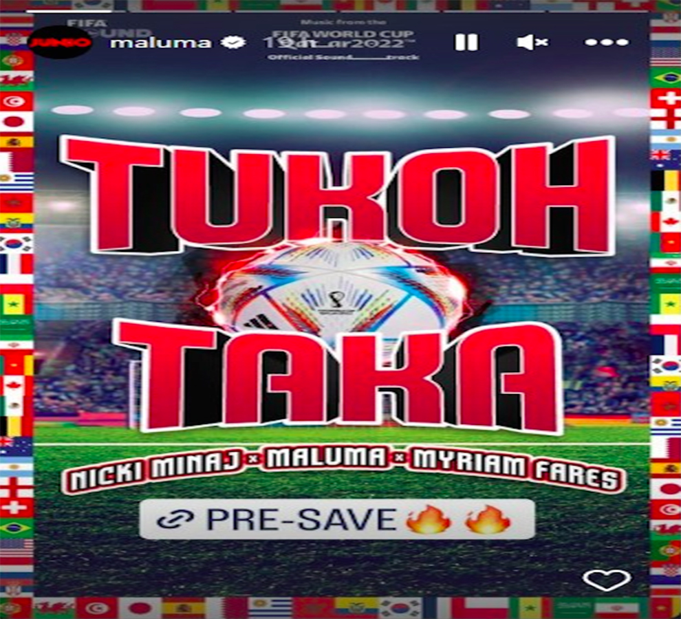  Maluma hará dueto con Nicki Minaj para el tema del Mundial de Qatar 