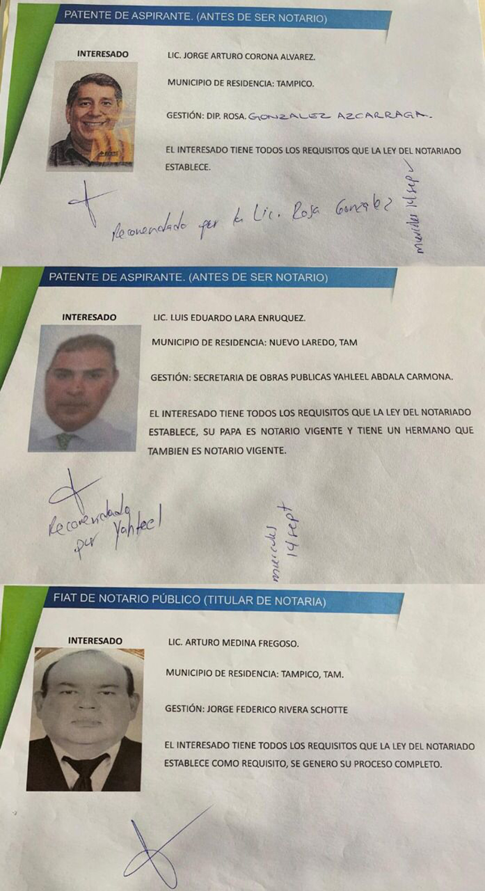 Cancela Gobierno de Tamaulipas tres notarías